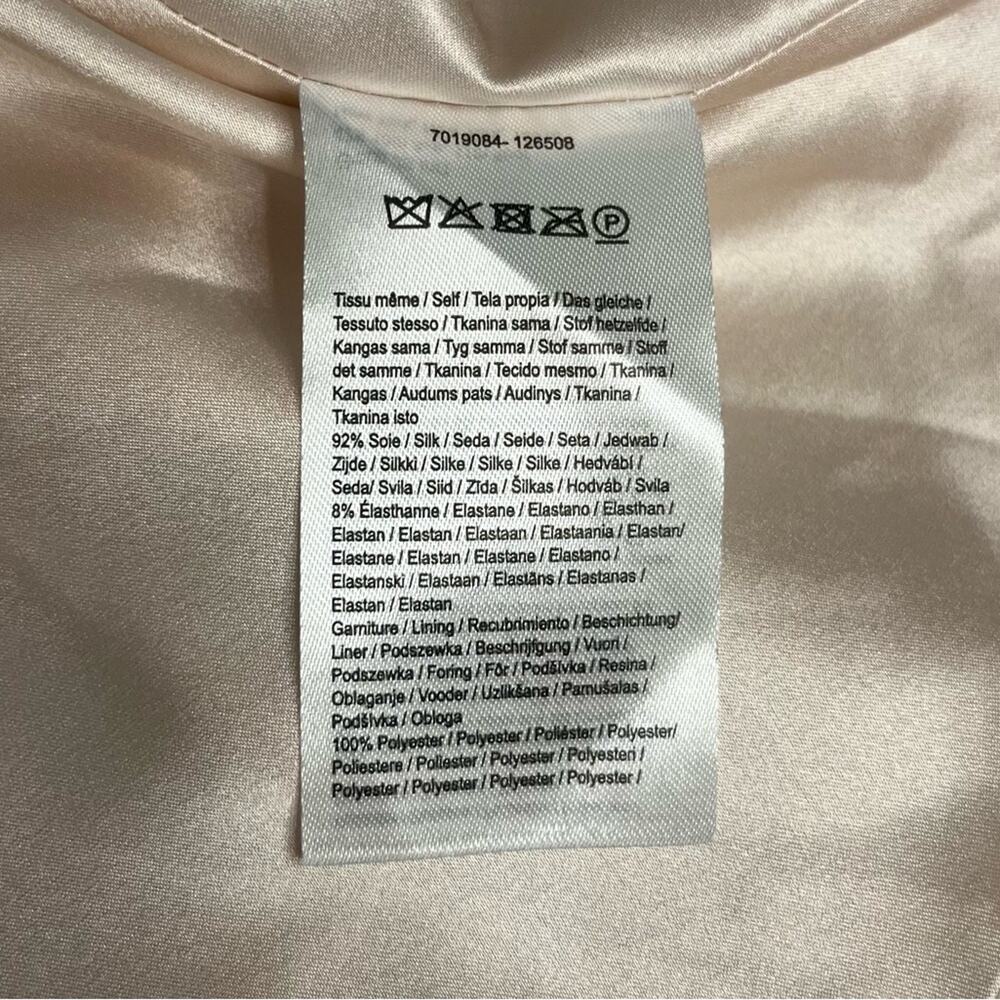 Et Ochs Gisella Silk Draped Mini Dress Sugar Cookie Pink Women’s Size 0 NWT - Picture 10 of 14